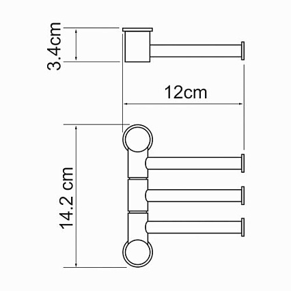 Полотенцедержатель WasserKRAFT K-1053 тройной