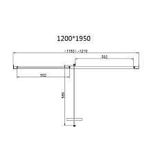 Душевой уголок Vincea Slim 8mm VSR-4SLP9012CLGM 120x90 вороненая сталь, прозрачный