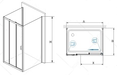 Душевой уголок RGW Passage PA-73 90x70, прозрачное