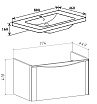 Тумба с раковиной Руно Тоскана 80 см