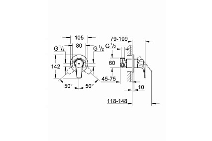 Смеситель для душа Grohe BauFlow 29046000