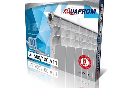 Радиатор Aquaprom 500/100 алюминиевый AL, 10 секций A11 00-00016977