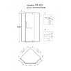 Душевой уголок Grossman Pragma PR-90SD 90x90 пятиугольный, серебро