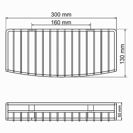 Полка WasserKRAFT Isar K-1811 темная бронза