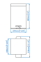 Ведро Mediclinics PP1214CS 12 л, хром матовый