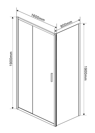 Душевой уголок Vincea Garda VSR-1G8016CL 160x80 хром, прозрачный