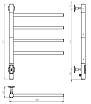 Полотенцесушитель электрический Vincea VTD-1S1CGE 43x60 таймер, графит