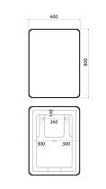 Зеркало Iddis Cloud X 60x80 см с подсветкой, антипар CLX60T0i98