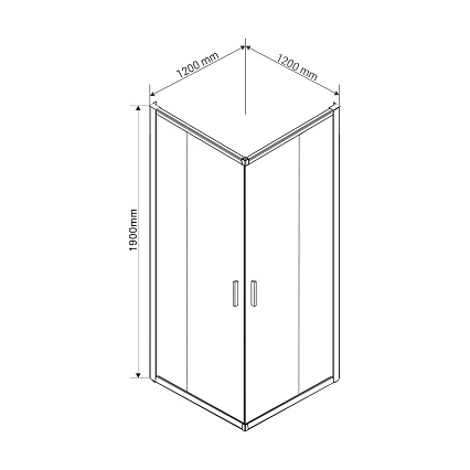Душевой уголок Vincea Garda VSS-1G1212CLB 120x120 черный, прозрачное