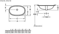 Раковина Villeroy&Boch O.Novo 53 см 41625001