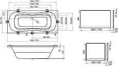 Боковая панель Ravak CZ00140A00 80 см универсальная