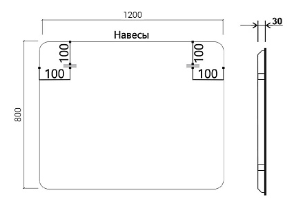 Зеркало Vincea VLM-3MA120 120x80 см, сенсорный выключатель и диммер