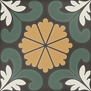 Керамогранит DNA Tiles Sync Flower Green 15x15 см, 125635