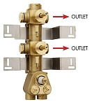 Скрытая часть смесителя Bossini Oki/Cube Z030201 термостат, на 2 выхода