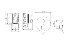 Смеситель для душа Aquatek Бетта AQ1147BGM шлифованный черный хром