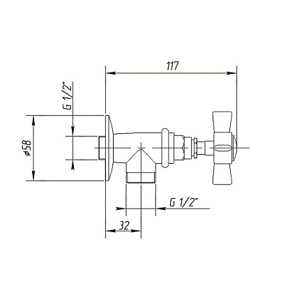 Запорный вентиль Migliore Princeton ML.PRN-858.CR хром