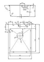 Кухонная мойка D&K 41 см DKS415006 графит