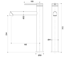 Смеситель для раковины Vincea Rim VBF-2RM2MB черный матовый