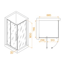 Душевой уголок RGW Classic CL-46B 90x80 прозрачное, черный 72094698-14