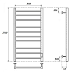 Полотенцесушитель электрический Point Аврора PN10850W П10 50x100 диммер справа, белый