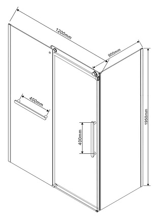 Душевой уголок Vincea Como Soft VSR-1CS9012CL 120x90 хром, прозрачный