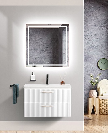 Мебель для ванной BelBagno Due 80 см Bianco Lucido