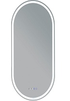 Зеркало Aquanet Монте 45x90 см с подсветкой, антипар, часы 00288969