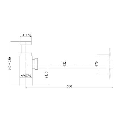 Сифон для раковины Abber AF0031RG розовое золото