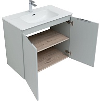Мебель для ванной Aquanet Алвита New 80 см 2 дверцы серый