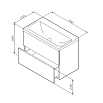 Мебель для ванной Am.Pm Gem 75 см подвесная 2 ящика черный матовый