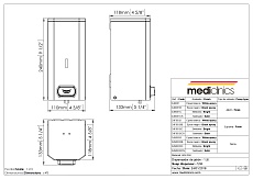 Диспенсер для мыла Mediclinics DJ0031CS хром матовый