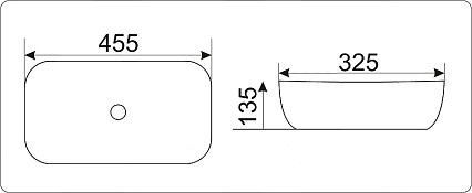 Раковина CeramaLux NC D1333H009 46 см серебро