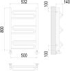 Полотенцесушитель водяной Terminus Юпитер П9 500x800, 4670078530448