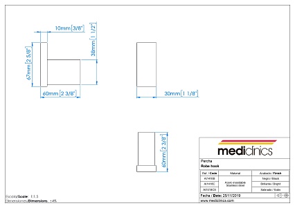 Крючок Mediclinics Harmonia AI1418CS хром матовый