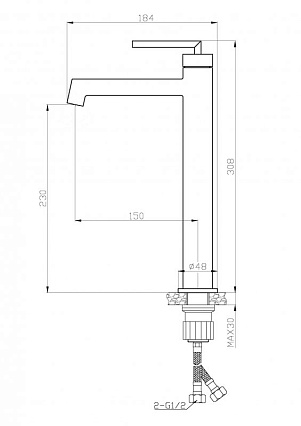 Смеситель для раковины BelBagno ACQUA-LMC