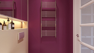 Дизайн проект ванной комнаты «Гранатовый браслет»