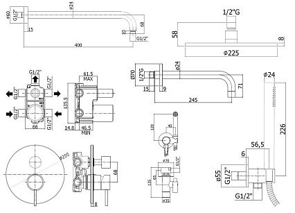 Душевой набор Paffoni Light KITZLIG019CR141 хром