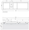 Тумба с раковиной Kerasan Inka Project 120 см белый глянцевый (раковина слева)