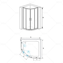 Душевой уголок RGW Passage PA-50 100x100, прозрачное