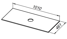 Столешница Allen Brau Reality 100 см grey structure, 1.32025.G-S