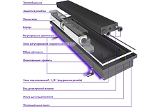 Встраиваемый внутрипольный конвектор Techno Vent KVZV 250-140-1000 RH04001854