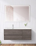 Мебель для ванной BelBagno Kraft 100 см, 2 ящика, 1 дверца, левая Cemento Grigio