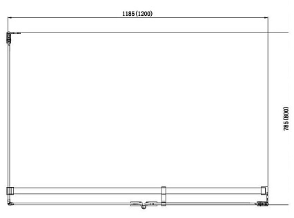 Душевой уголок Aquanet Beta 120x80 L, прямоугольный