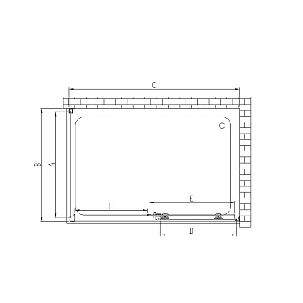 Душевой уголок Vincea Soft VSR-3SO9011CLB 110x90 черный, стекло прозрачное