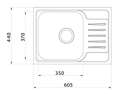 Кухонная мойка Iddis Sound SND60SDi77 60.5 см без отверстий, сатин