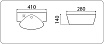 Раковина CeramaLux TR 4414 41 см