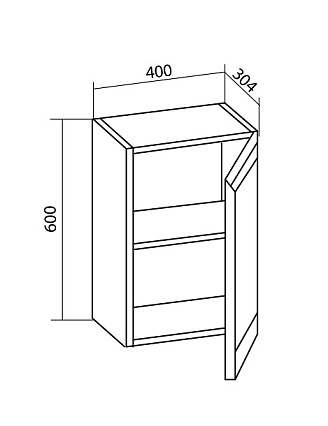 Шкаф навесной Бриклаер Берлин 40x60 см