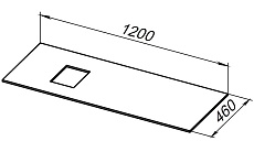 Столешница Allen Brau Infinity 120 см левая, grey structure, 1.21015.G-S