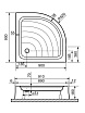 Поддон для душа Dush-ka Луч 90х90 полукруг