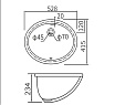 Раковина Arrow AP406E 52 см белый